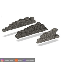 stone wall miniature game 3d print model - Mito3D