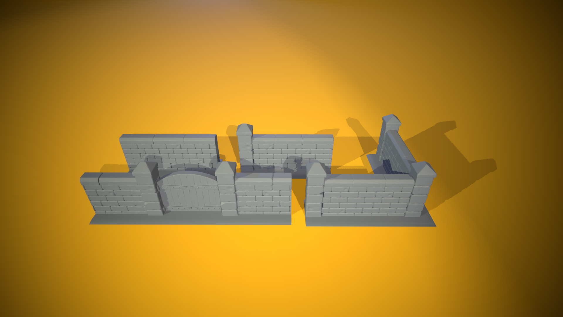 taş duvar bölümler masaüstü oyun savaş oyunları boltaction ww2 3D print model - Mito3D