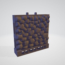 stone wall terrain tile - compatible openlock game dungeons dragons dungeon tiles pathfinder games 3d print model - Mito3D
