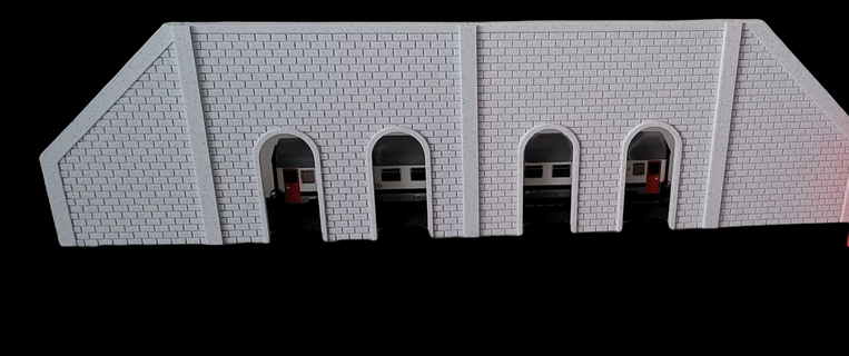 calcul murs décoratif retenant mur Marklin rampe train piliers pilier h0 pont modèle chemin fer décor échelle 3d print model - Mito3D