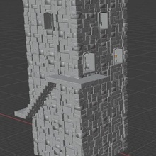pedra torre vigia miniatura dnd d tabela topo jogos 3d print model - Mito3D