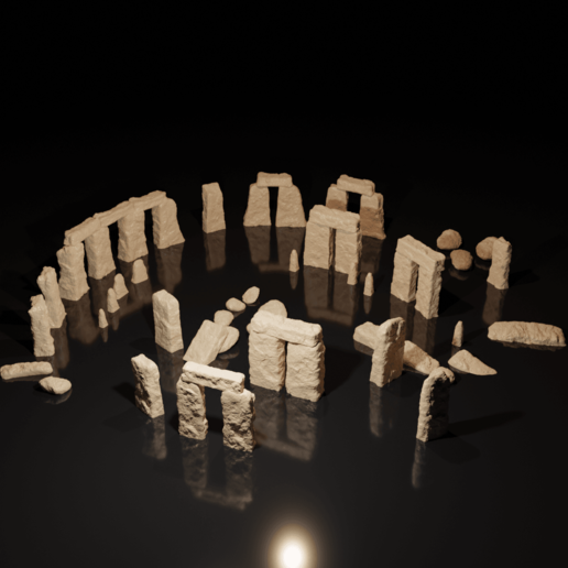 stonehenge architettura le rocce pietre la pietra rock il monumento preistoria deco arredamento da tavolo gioco 3D print model - Mito3D