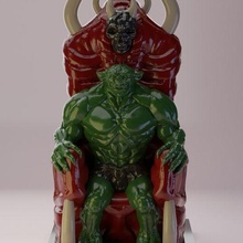stoneshammer ogre throne sculpture 3d print model - Mito3D