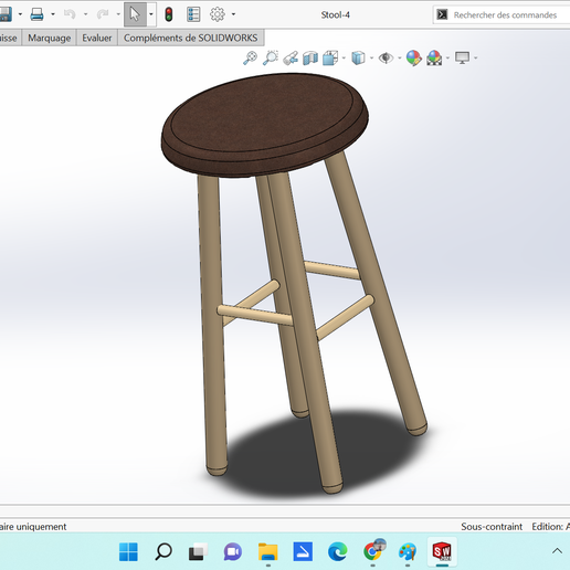 taburete 3D print model - Mito3D