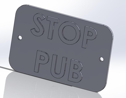 Arrêtez pub boîtes lettres rivet prospectus 3d print model - Mito3D
