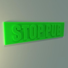 stop pub various letter box advertisement expedient 3d print model - Mito3D