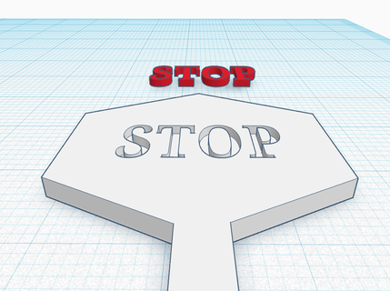 stop signs roads 3d print model - Mito3D