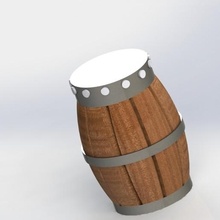 armazenamento barril gadget peito fu cuba 3d print model - Mito3D