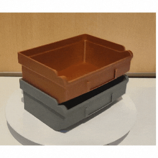 storage bin vat diy design practice beaker stacking plastic box 3d print model - Mito3D