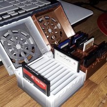 boîte de rangement 22 cartes sd 11 compact flash outil cf carte les la le stockage monobloc 3d print model - Mito3D