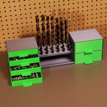 boîte de rangement porte-foret gadget le titulaire forage tiroir stockage 3d print model - Mito3D
