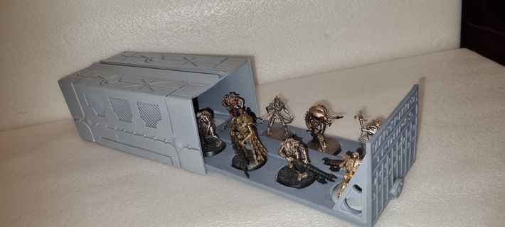 espace rangement boîte figurine 8 pcs w40k jeu guerre décor nécron 3d print model - Mito3D