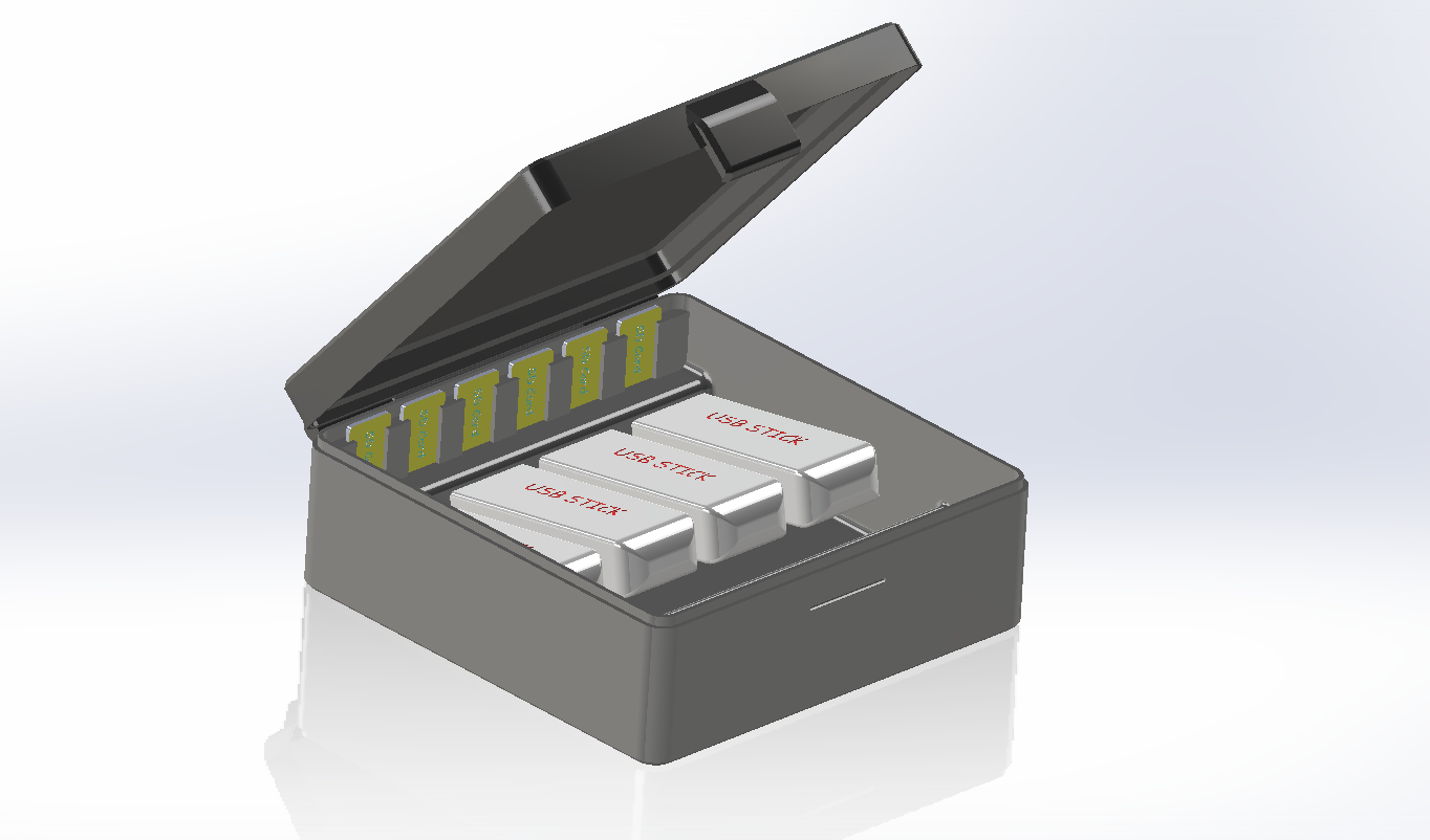 Lager Veranstalter Box USB sd Karte 3D print model - Mito3D