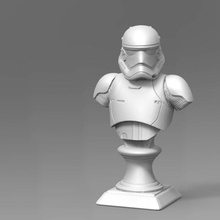 1storder stormtrooper busto fan de arte la impresión 3d modelo star wars fett starwars 3d print model - Mito3D