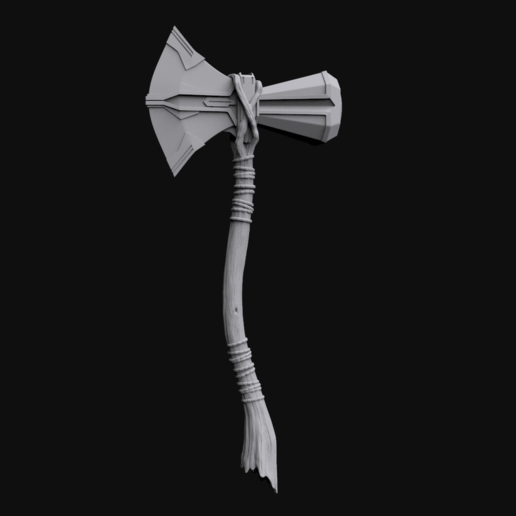 storm breaker art thor stormbreaker hammer axe thunder lighting avenger 3D print model - Mito3D