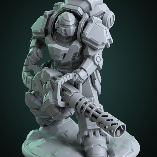 tempesta guardia assalto unità spazio marino scifi blindato soldato 3D print model - Mito3D