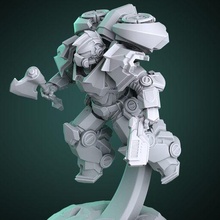 storm guard jumper melee game power armor space marine soldier jetpack axe chainblade plasma 3d print model - Mito3D