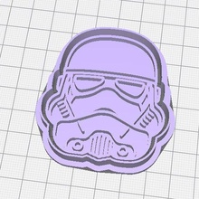 storm trooper cookie cuter & embosser 3d print model - Mito3D