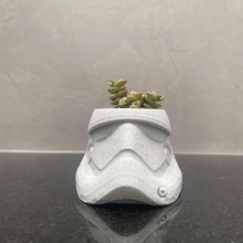 storm trooper planter pencil holder star wars mandalorian darth vader baby yoda 3d print model - Mito3D