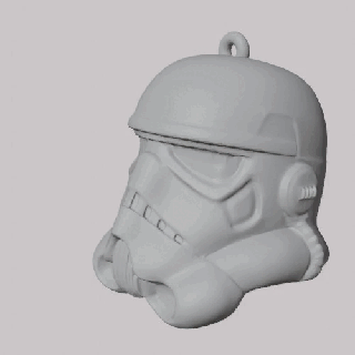 stormtrooper impérial soldat porte clés pendentif boucle d'oreille 3d print model - Mito3D