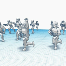 Stormtrooper batalha poses pacote 1 172 anh jogos tabuleiro mini figuras miniaturas Estrela guerras adereços 3d print model - Mito3D