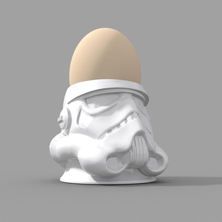 stormtrooper egg cup kitchen dinner dining room 3d print model - Mito3D