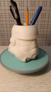 Stormtrooper testa tazza penne Guerre stellari stella guerre ufficio 3d print model - Mito3D