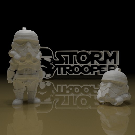 stormtrooper key chain gadget yoda star wars storm baby force mandalorian trooper darth vader child master skywalker princess leia phone holder support iphone ipad mobile series movie high poly stl model sci-fi ig-11 3D print model - Mito3D