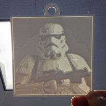 stormtrooper lithopane art customized 2d 3d print model - Mito3D