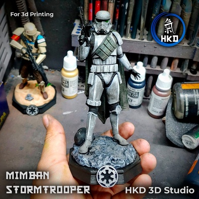 stormtrooper podio estrella guerras guerra galaxias snow soldado nieve tormenta arena imperio vader 3d print model - Mito3D