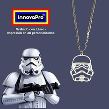 stormtrooper pendant star wars jewelry soldier retro necklace key ring keychain logo side nemesis starwars storm trooper troper stormtroper dark 3d print model - Mito3D