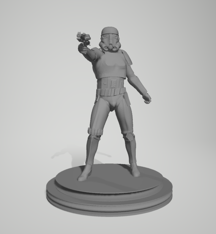 stormtrooper star wars fantasy creature monster figurine homemade horror male trooper storm 3D print model - Mito3D