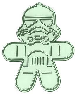 stormtrooper whole 100mm cookie cutter Tools 3d print model - Mito3D