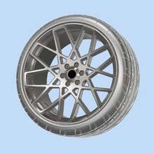 estrada buca rueda borde neumático personalizado vado caza esquivar escala 1 25 24 18 12 10 3d print model - Mito3D