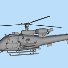 straight armed helicopter 3d print model - Mito3D