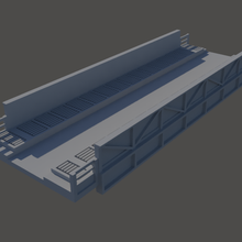 Düz köprü ölçek uzunluk modüle edilebilir mimari tren Demiryolu ölçü 3d print model - Mito3D
