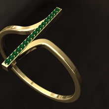 linha reta anel jóias jewerly brilho ouro diamantes esmerald presente g e precioso luxurry 3d print model - Mito3D