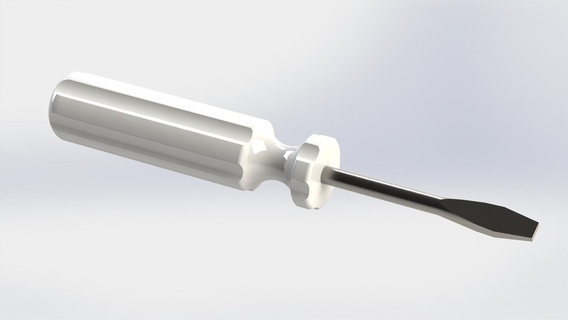 straight screw driver bolts tools industry 3d print model - Mito3D