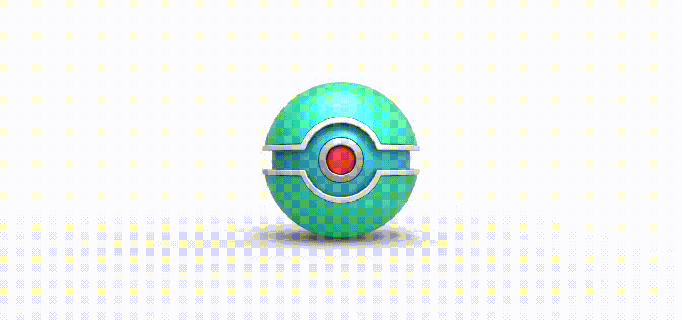 estranho bola pokebola Pokémon conceito recipiente anime brinquedo impressão imprimível estranha 3d print model - Mito3D