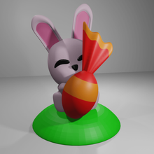 strano coniglietto di pasqua moda uovo il coniglio 3d print model - Mito3D