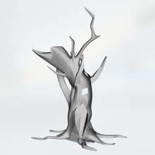 strange tree v10 art nature death tortuous mixed 3d print model - Mito3D