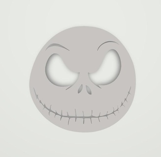 extraño mundo Jack cráneo llave anillo llavero etc 3d print model - Mito3D