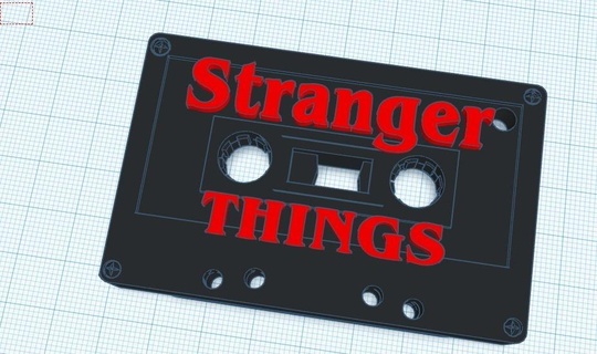 stranger things key chain cassette series 3d print model - Mito3D