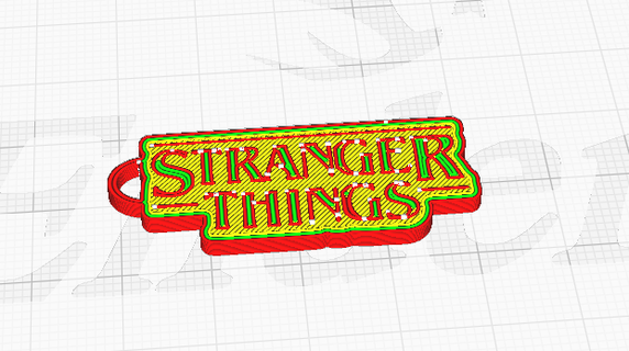 stranger things keychain keychain stranger things  3d print model - Mito3D