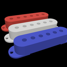 strat-Mikrofon-Hauben verschiedene Gitarre micro strat stratocaster single-coil einfache Wicklung 3d print model - Mito3D