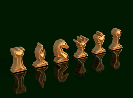 strategic elegance - complete 3d chess collection Game game strategy board parts king queen tower bishop horse peon play item competition intellectual classic sport duel teacher 3d print model - Mito3D