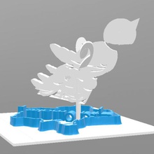 strato mascotte stratomaker art pendentif d'oiseaux france 3d print model - Mito3D