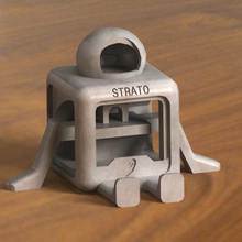 strato no supports various stratomaker 3d printer astronaut mascot french 3d print model - Mito3D
