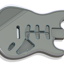 stratocaster body fender guitar 3d print model - Mito3D