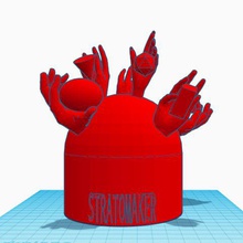 stratomaker mascote a arte 3dimensional imaginação mãos 3d print model - Mito3D